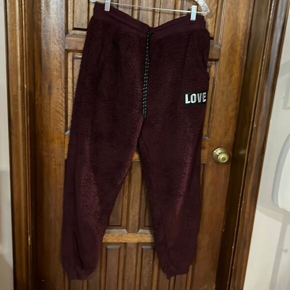 Burgundy High Rise Jogger Pajama Pant XXL NWT - Picture 1 of 5